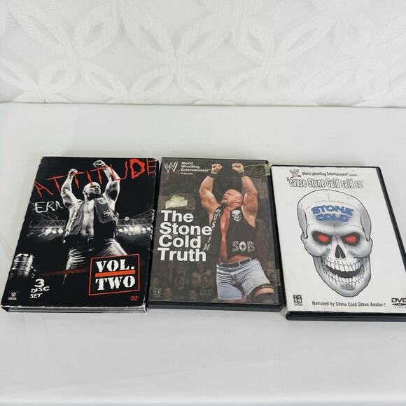 Stone Cold Steve Austin DVD Lot Attitude Era Volume 2, Cause SC Said So & Truth - Picture 1 of 7